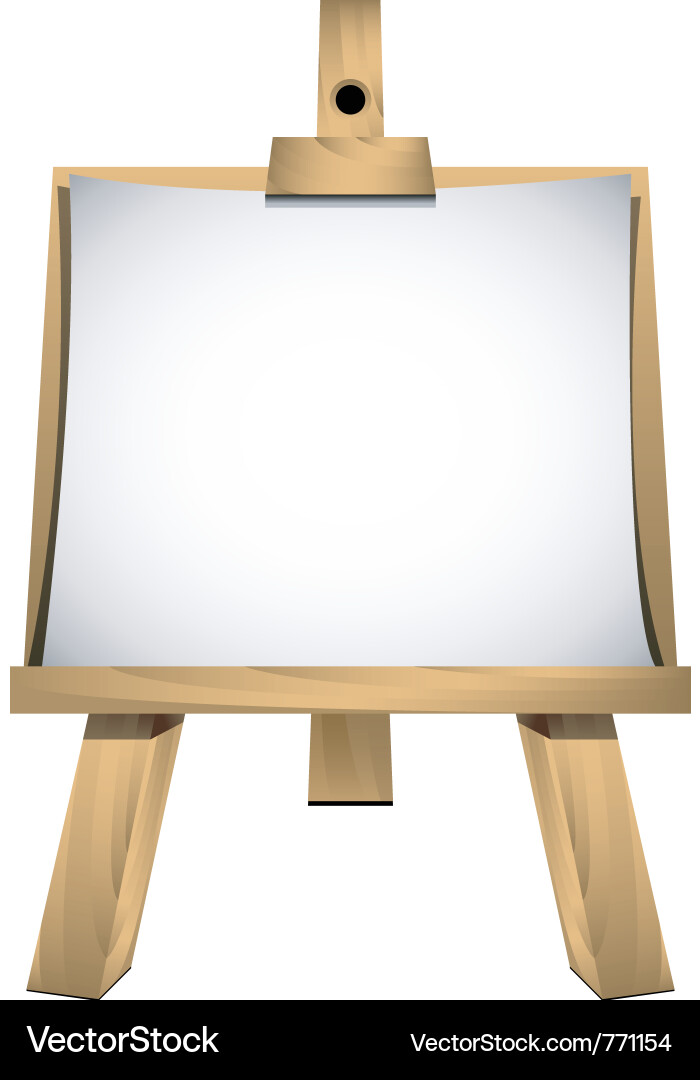 Art Easel with Canvas Vector Image