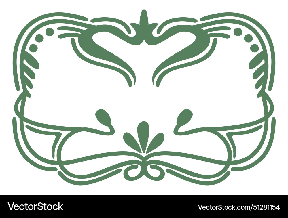 Art nouveau decorative frame Royalty Free Vector Image