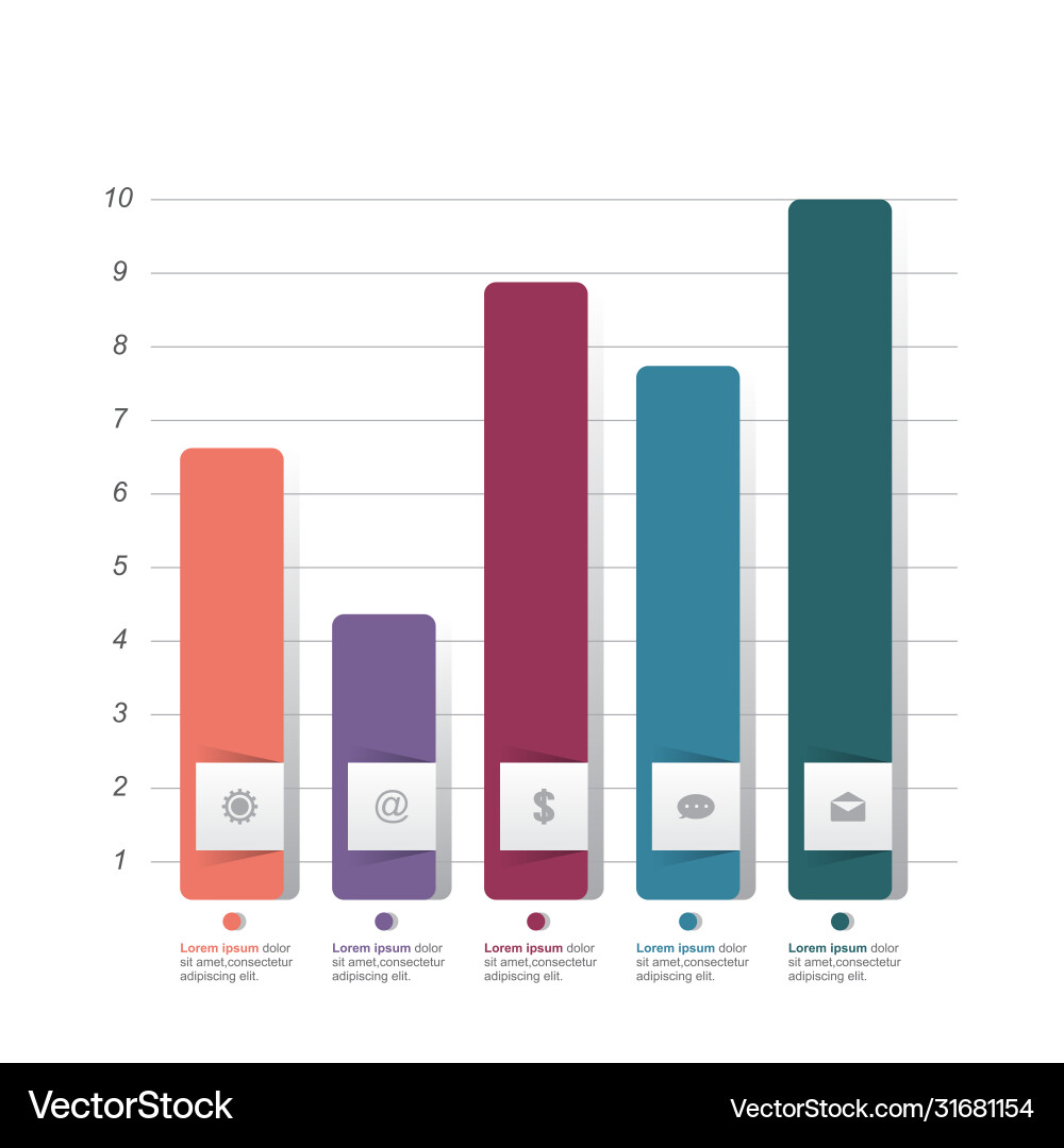 Bar chart graph diagram statistical business Bar chart graph diagram statistical business vector image