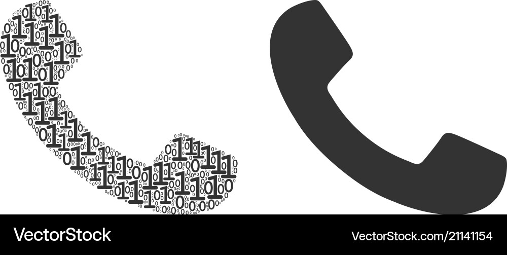 Call composition of binary digits vector image