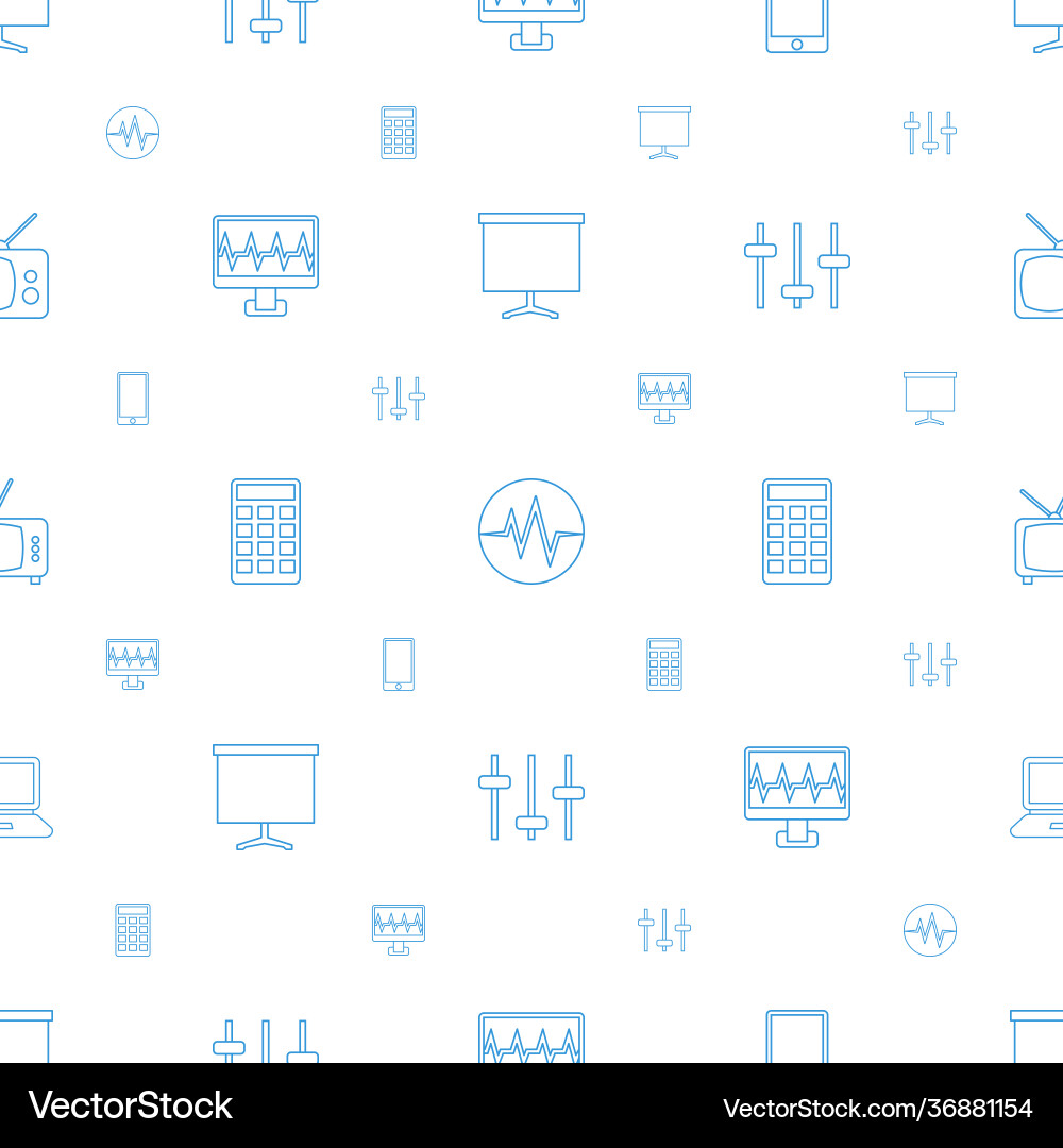 Display icons pattern seamless white background Display icons pattern seamless white background Vector Image