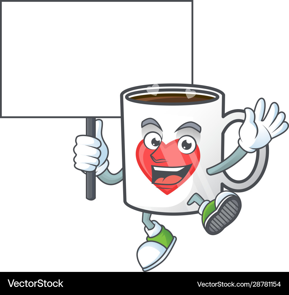 Eine Ikone Tasse Kaffee Liebe Cartoon Charakter Stil Eine Ikone Tasse Kaffee Liebe Cartoon Charakter Stil vektorbild