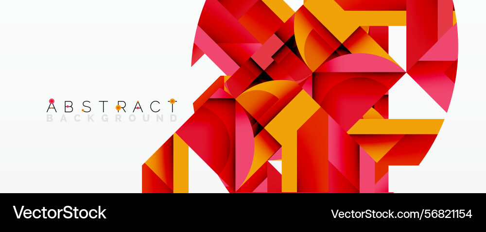 Geometric shapes overlap creating vibrant red Geometric shapes overlap creating vibrant red vector image
