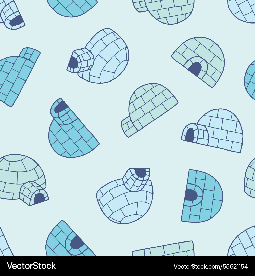 Igloo pattern repeat seamless for wallpaper Igloo pattern repeat seamless for wallpaper vector image