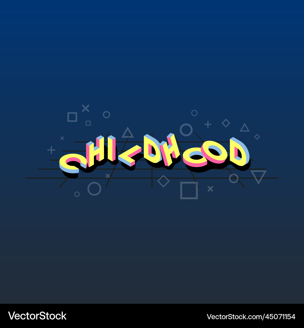 Inschrift Kindheit Inschrift Kindheit vektorbild
