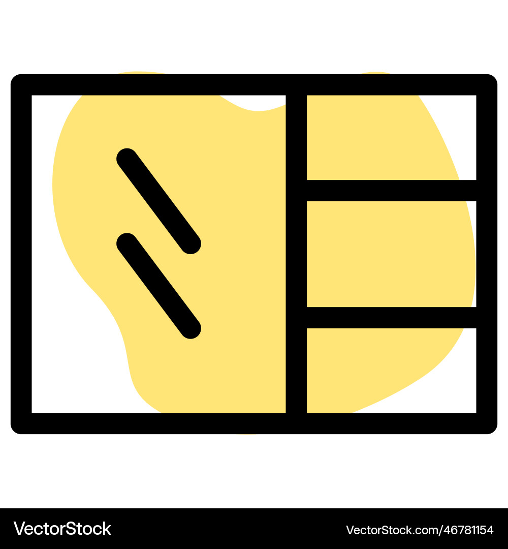 Large mirror setup with multiple shelves Vector Image
