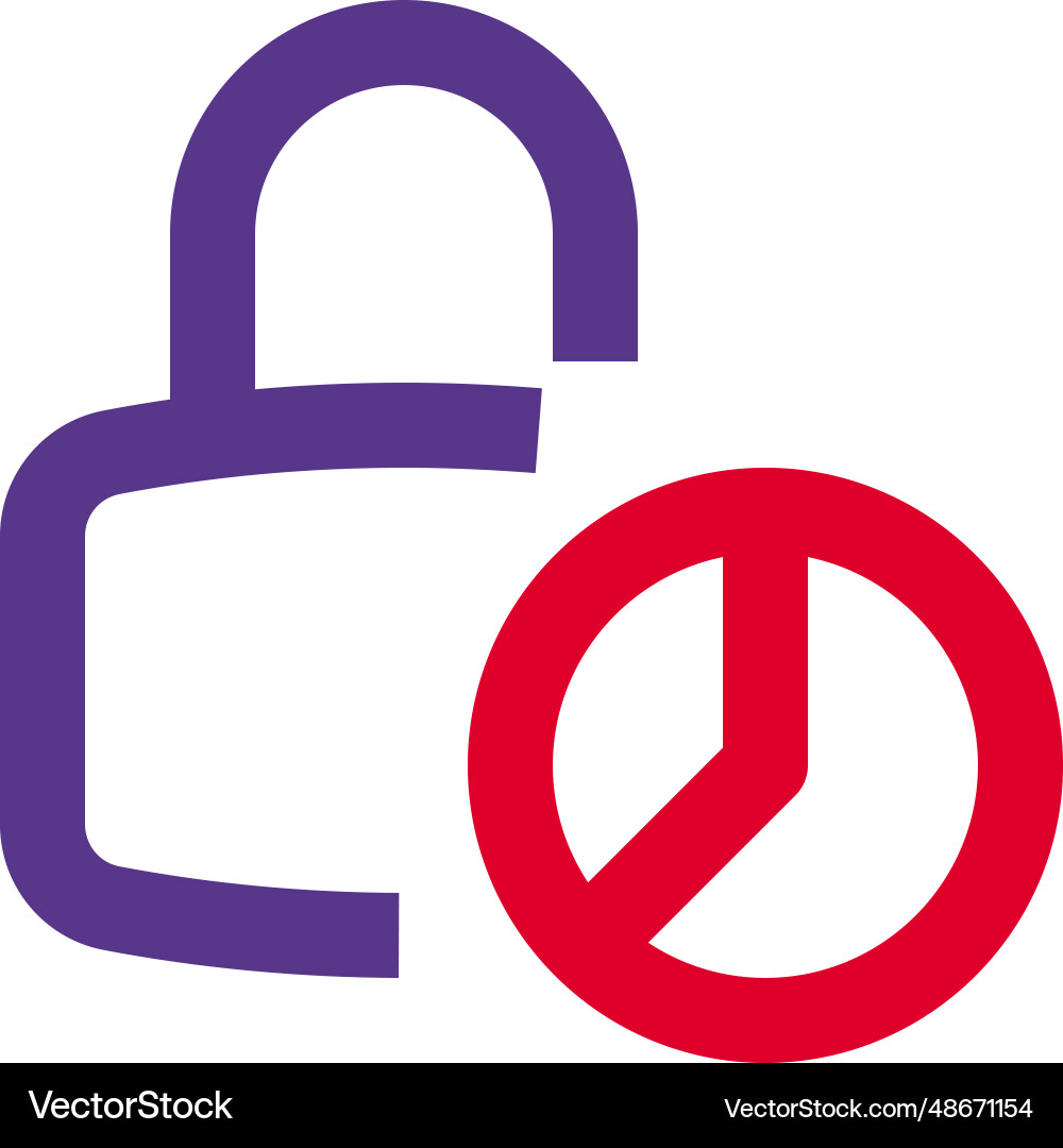 Lock password set for pie chart presentation vector image