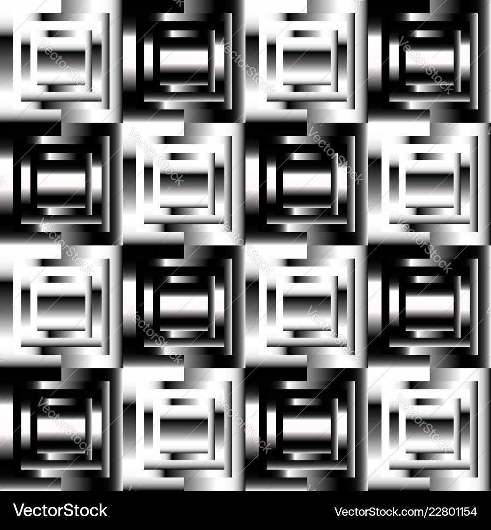 Squares abstract geometric pattern grayscale vector image