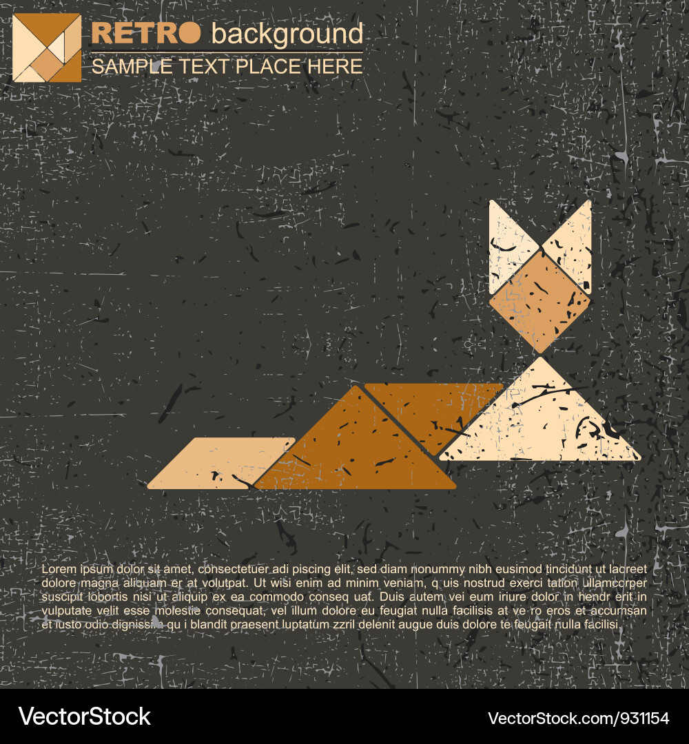 Tangram cat Vector Image