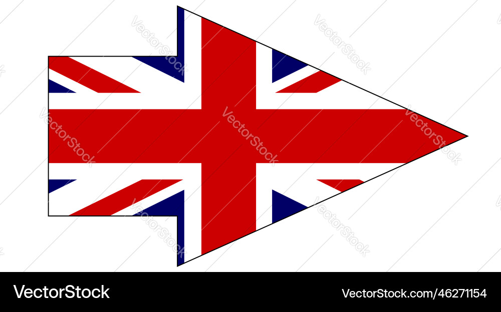 Union jack flag pointer arrow Vector Image