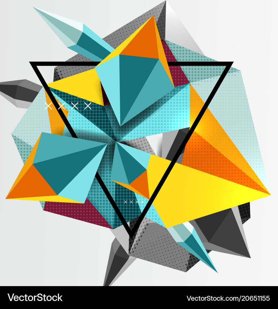 3d polygonal elements abstract background 3d polygonal elements abstract background vector image