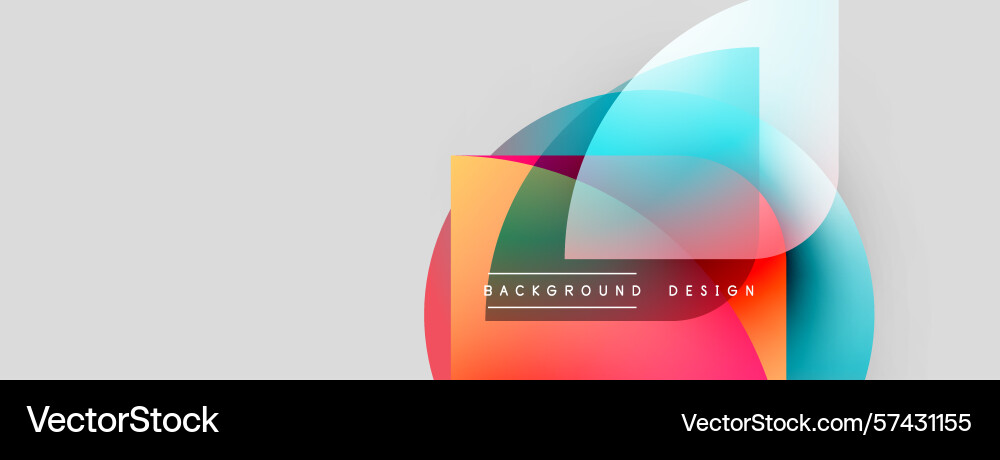 Abstract colorful shapes overlap creating dynamic Abstract colorful shapes overlap creating dynamic Vector Image