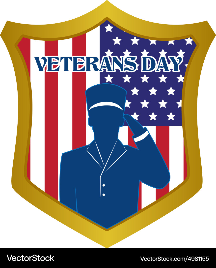 Abstract veteran day object on a white background Vector Image