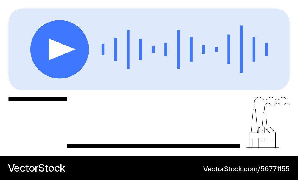 Audio playback button with sound waves Audio playback button with sound waves Vector Image