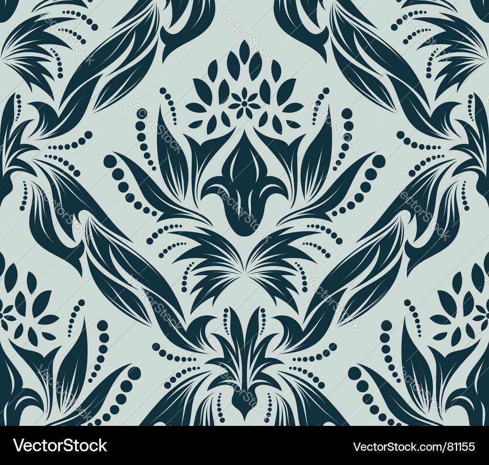 Damask pattern vector image