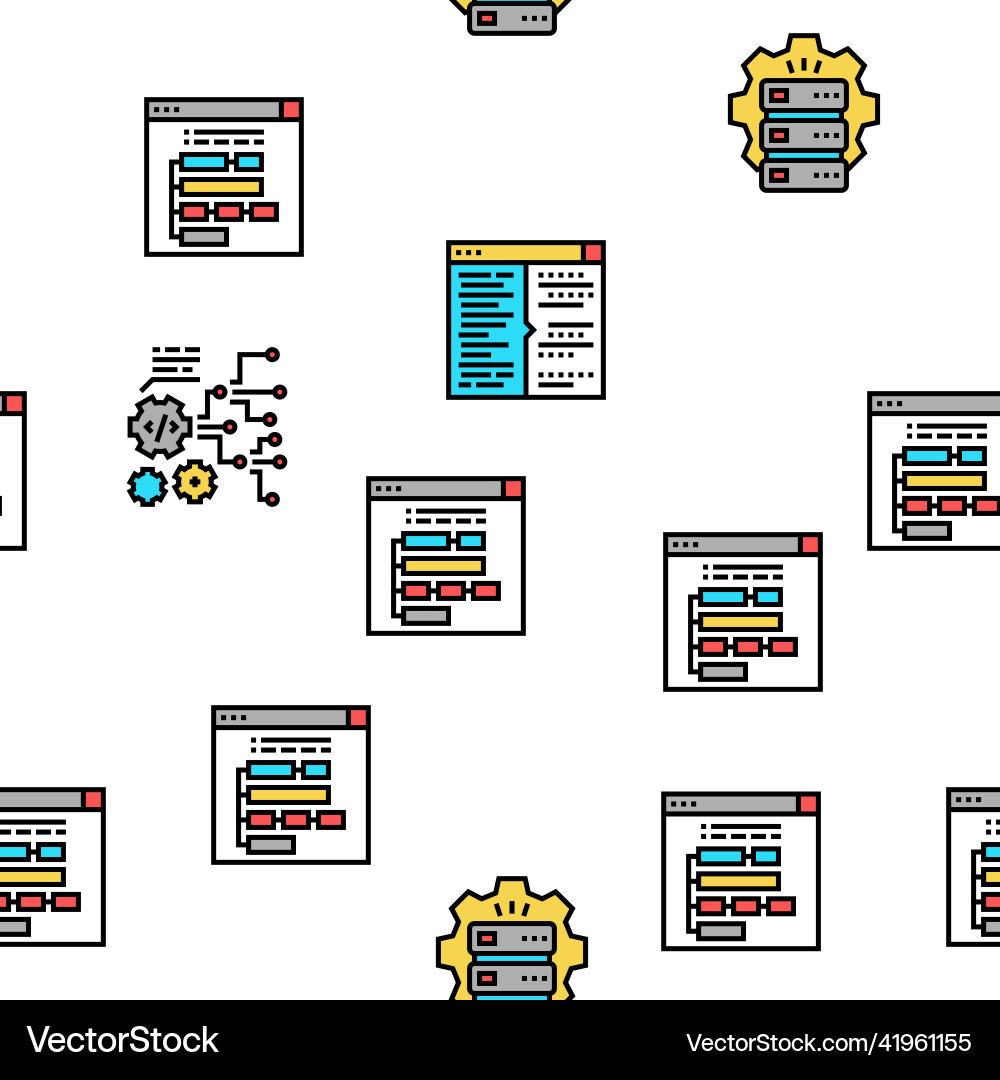 Dev code occupation seamless pattern vector image