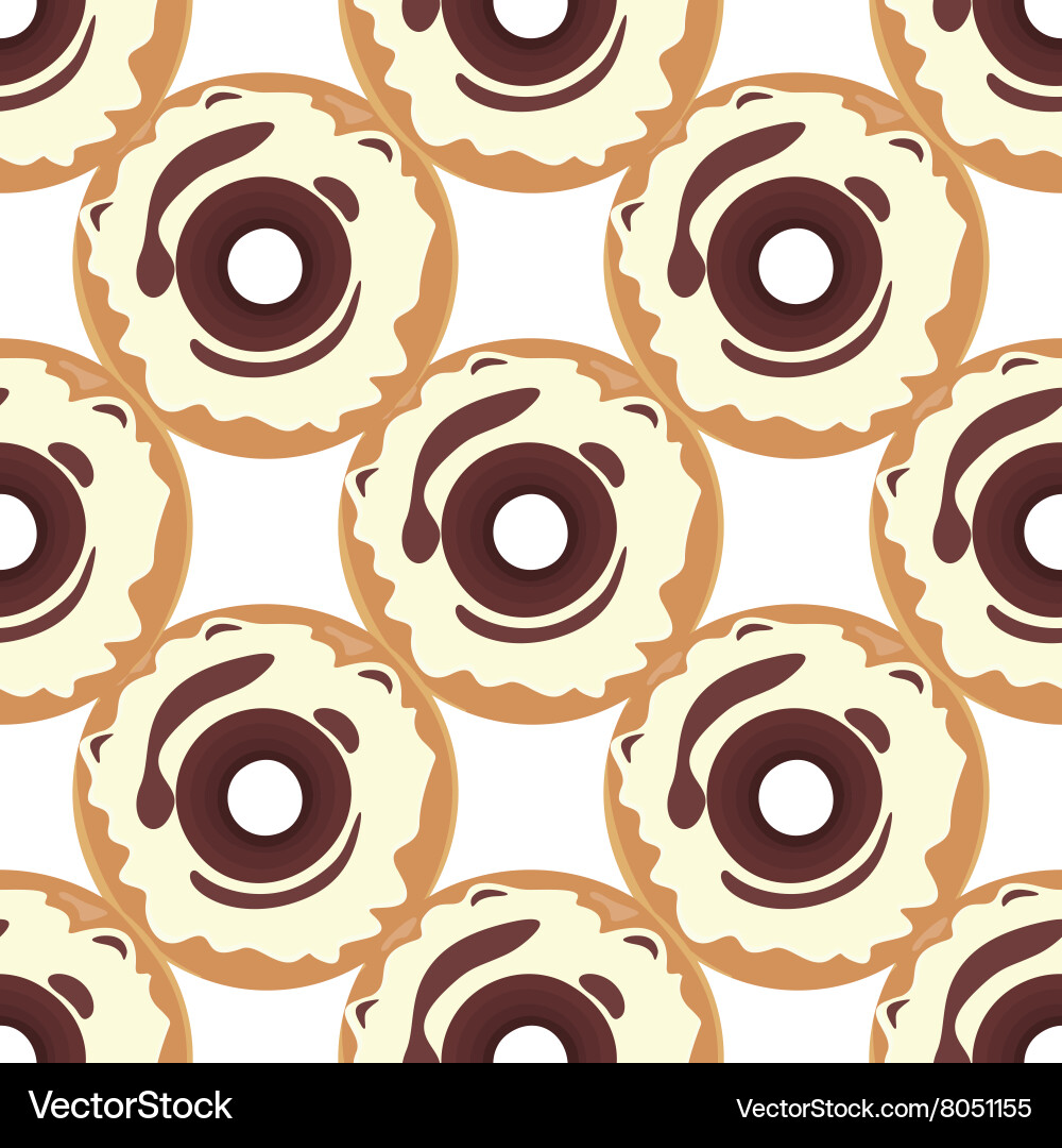 Donut seamless background texture pattern vector image