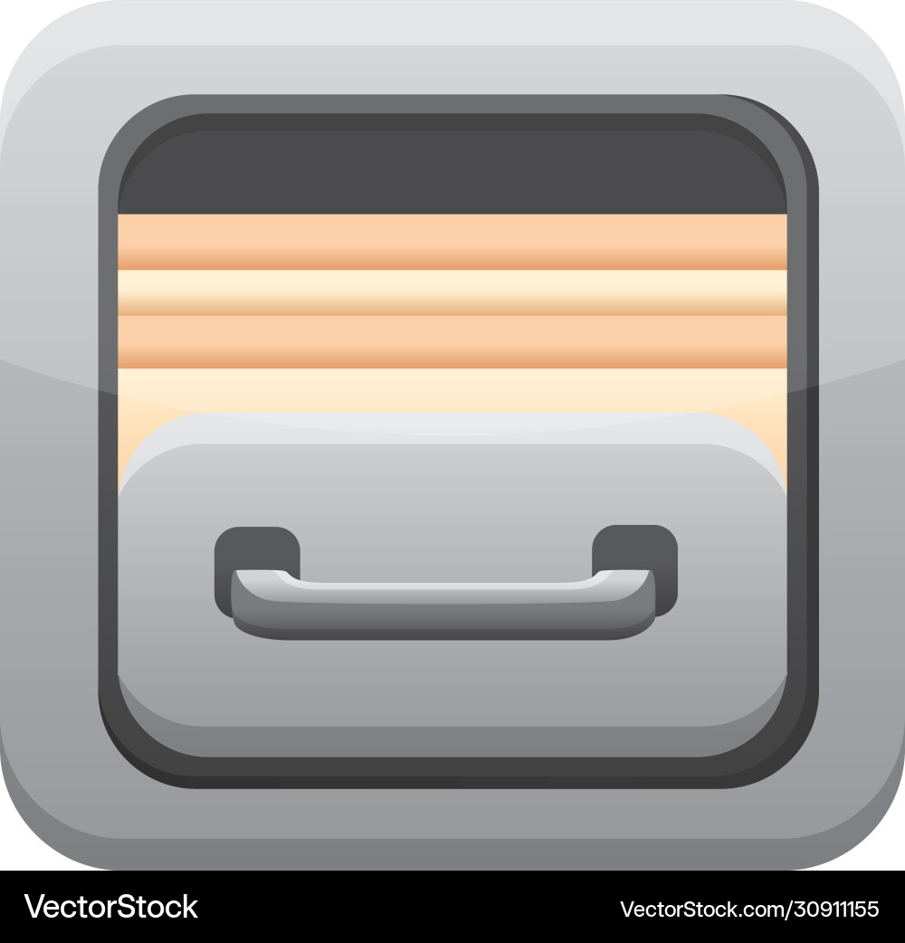 Files cabinet app button menu isolated icon vector image