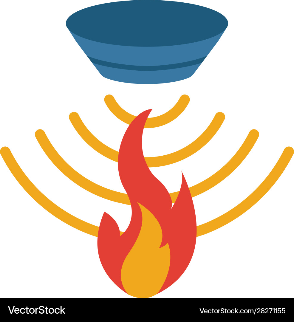 Flame detector icon simple element from sensors vector image