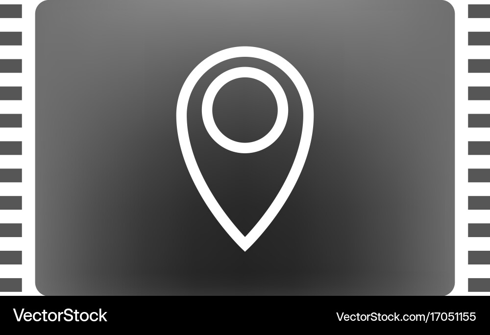 Flat paper cut style icon of map pointer Vector Image