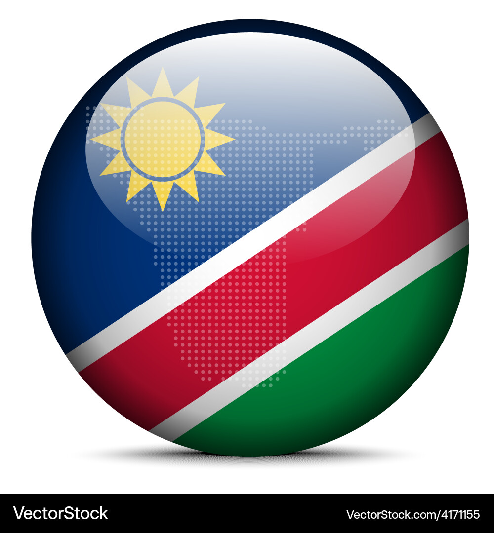 Map with dot pattern on flag button of republic vector image