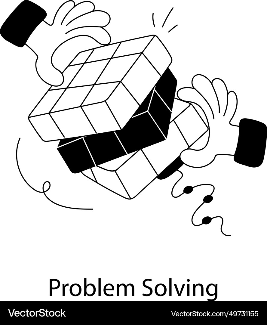 Problem solving vector image