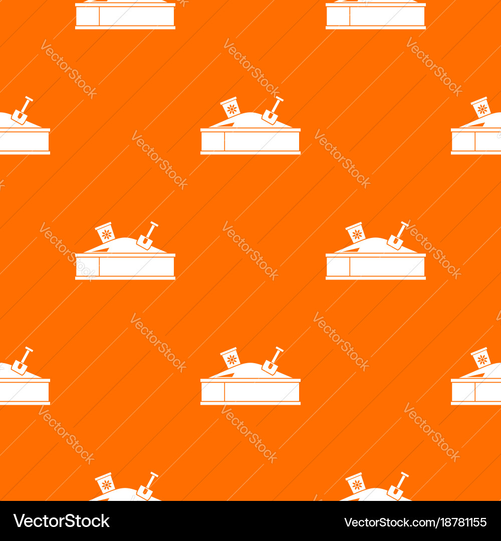 Sandbox with bucket and shovel pattern seamless vector image