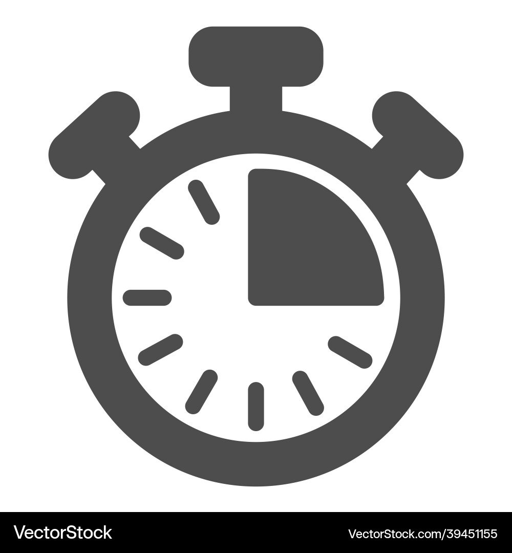 Stopwatch with buttons 15 seconds timer Stopwatch with buttons 15 seconds timer vector image
