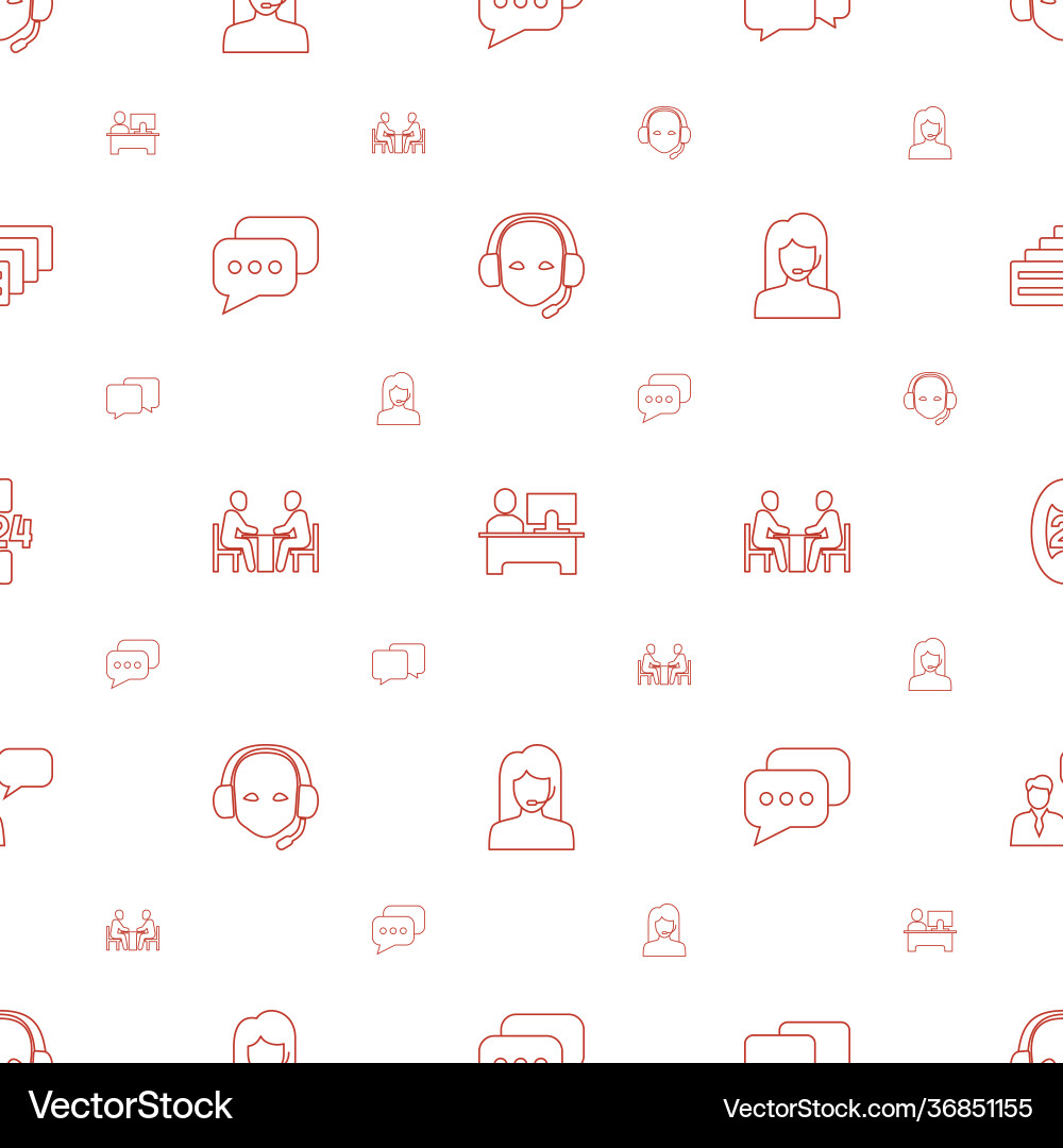 Talk icons pattern seamless white background vector image