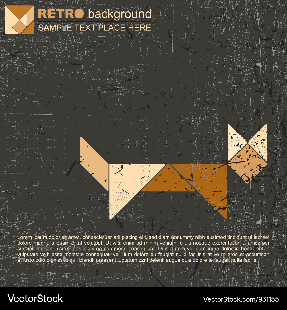 Tangram cat Vector Image