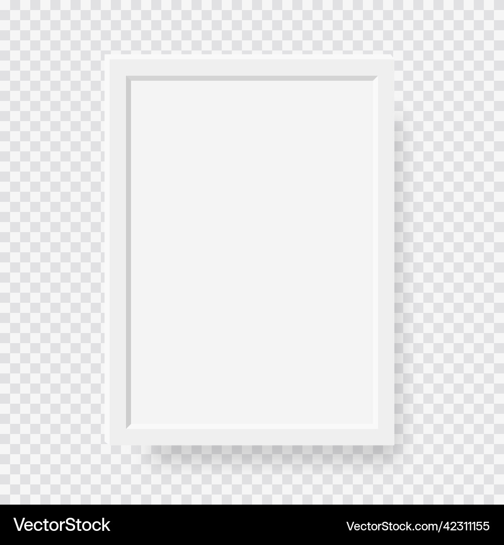 White empty realistic vertical frame blank White empty realistic vertical frame blank vector image
