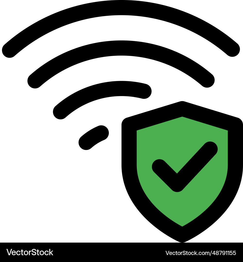 Wireless internet connection with lock protection vector image
