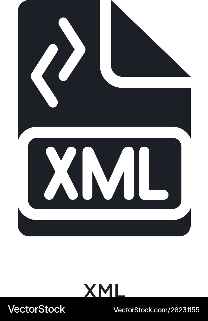 Xml isolated icon simple element from programming vector image