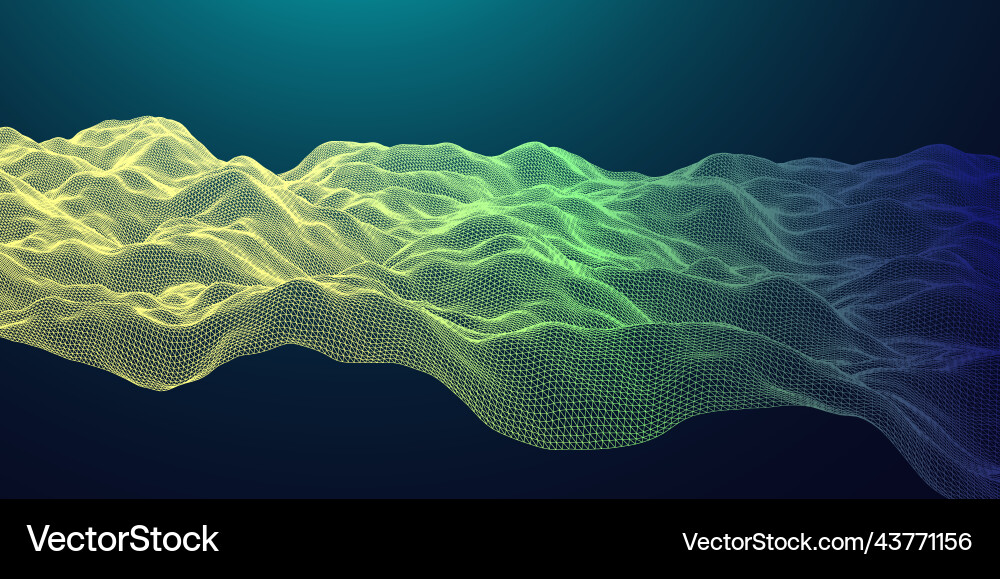 Abstract background with waves 3d surface Abstract background with waves 3d surface vector image