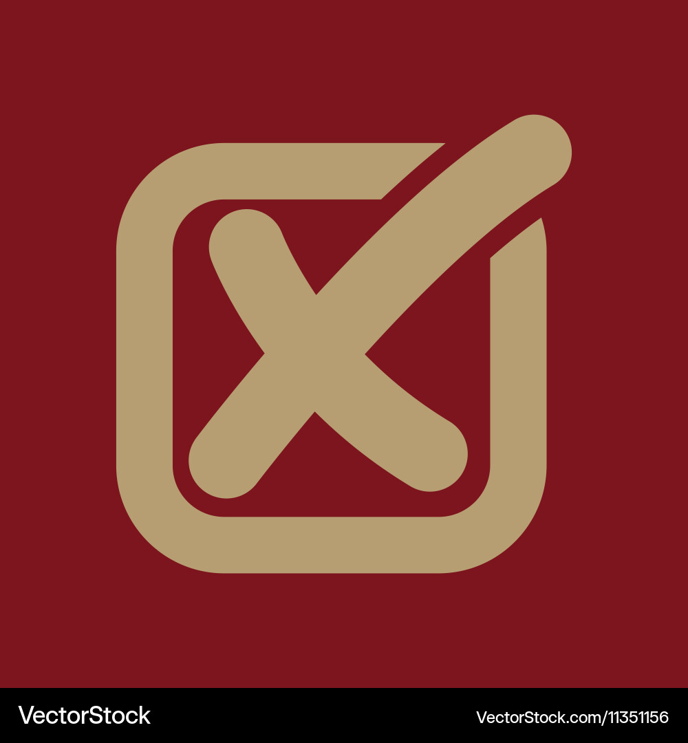 Check icon checkmark and checkbox no voting Vector Image
