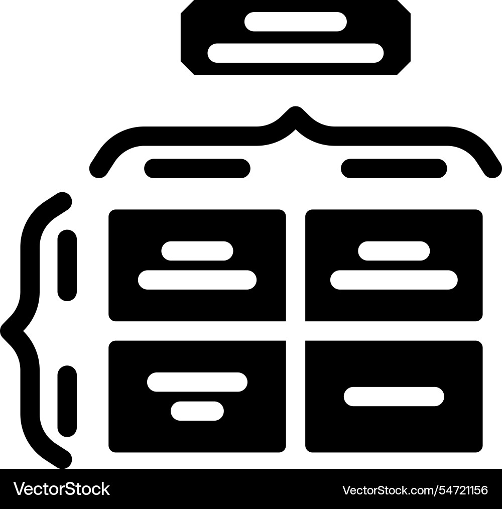 Confusion matrix machine learning glyph icon Vector Image