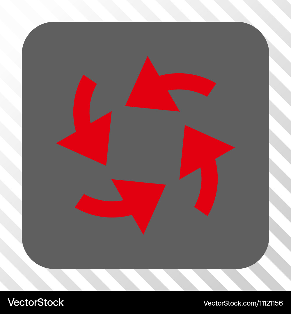 Cyclone arrows rounded square button Vector Image