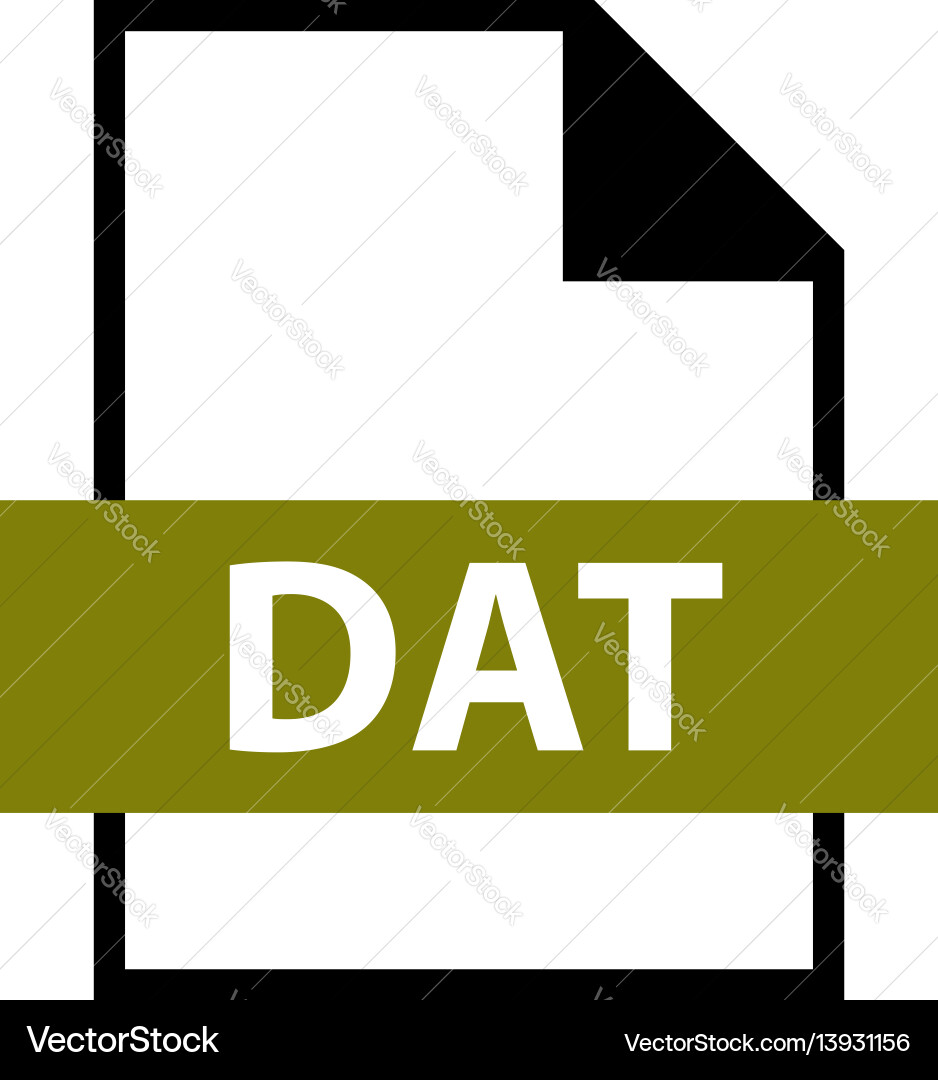 File name extension dat type vector image