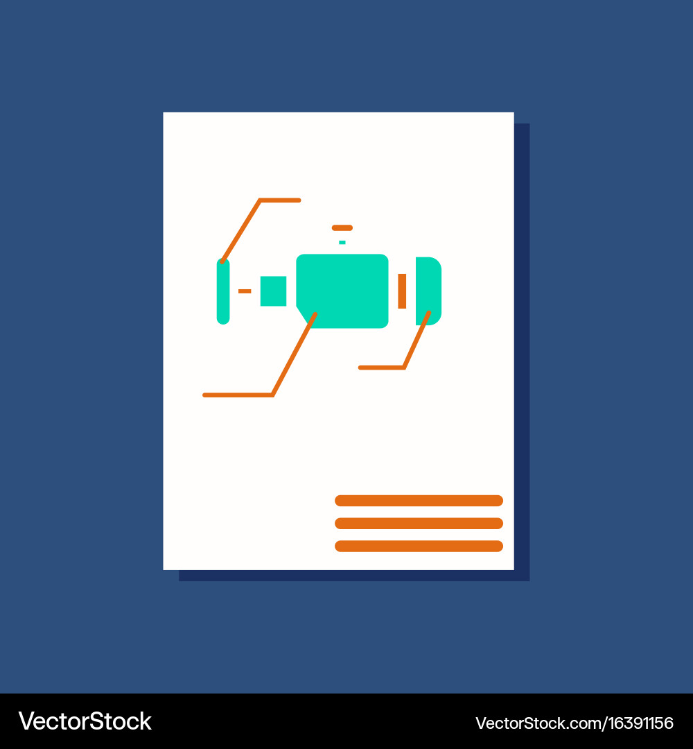 Flat icon design collection motor circuit Vector Image