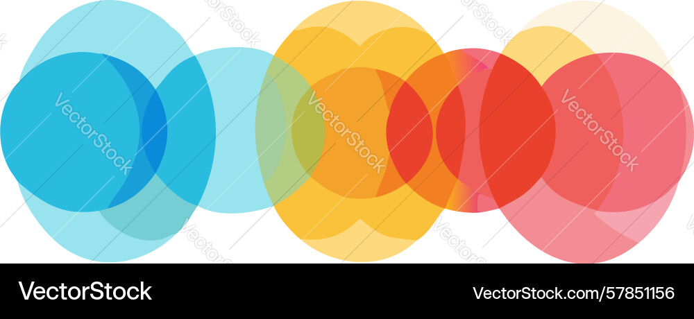 Overlapping transparent circles abstract Vector Image