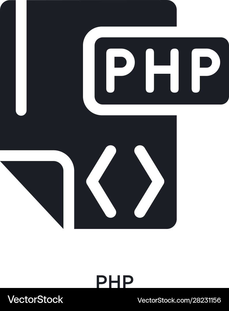Php isolierte Icon einfaches Element aus der Programmierung Php isolierte Icon einfaches Element aus der Programmierung vektorbild