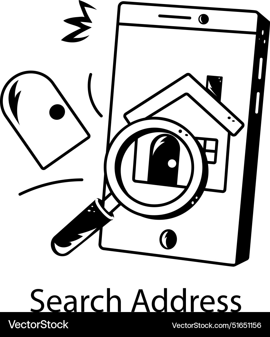 Search address Royalty Free Vector Image - VectorStock