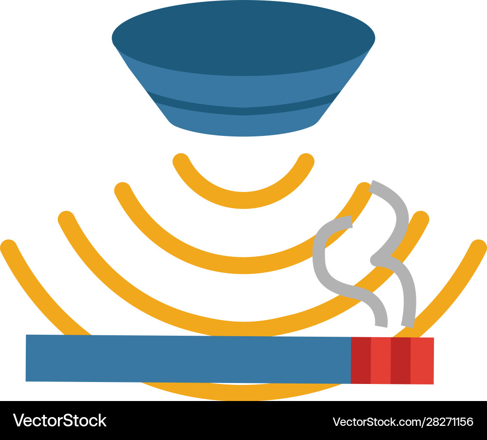 Smoke detector icon simple element from sensors Vector Image