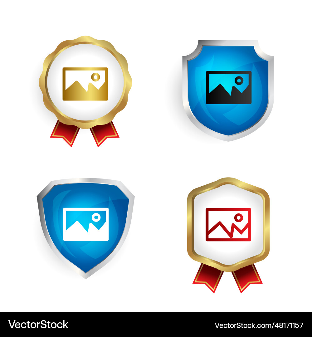 Abstract image badge and label collection Abstract image badge and label collection vector image