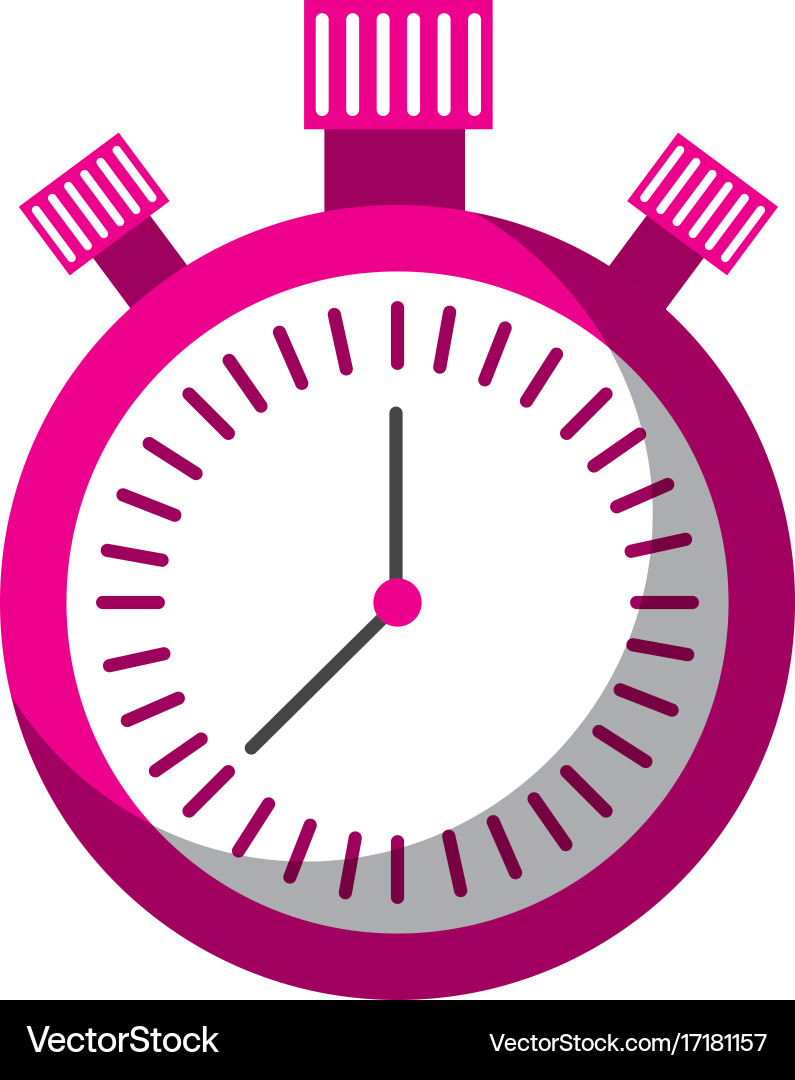 Chronometer countdown speed timer object icon Vector Image