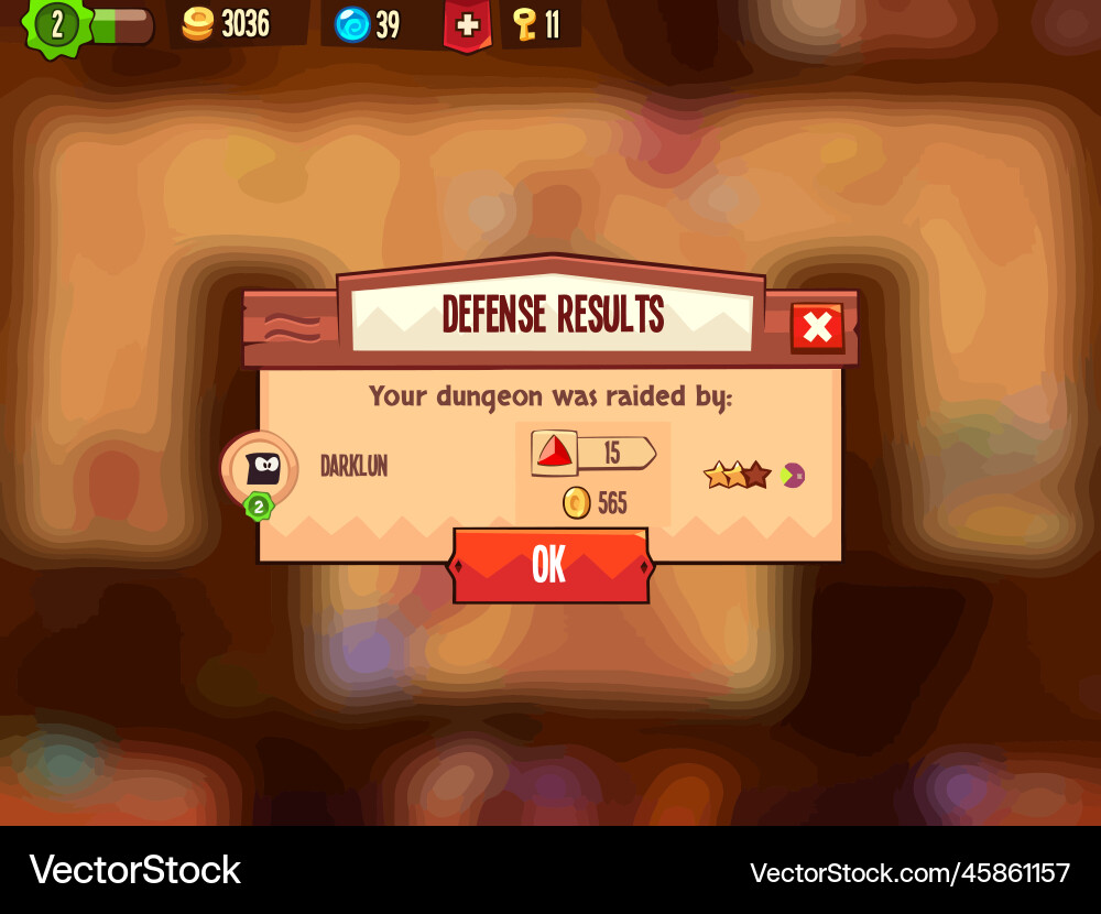 Complete set of level button game ui pop-up icon Vector Image
