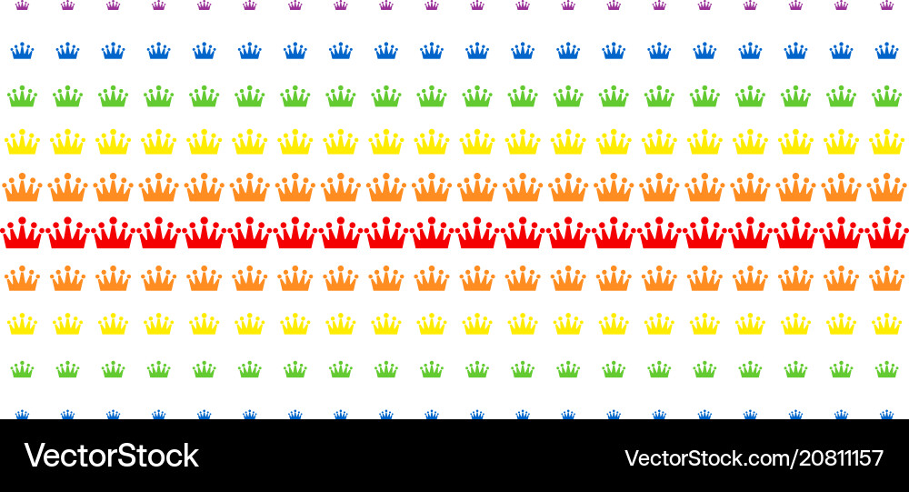 Crown shape halftone spectral pattern Crown shape halftone spectral pattern vector image