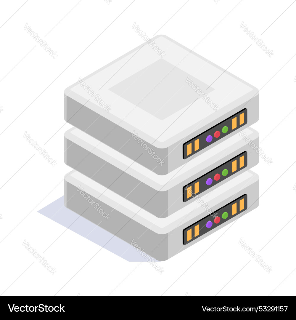 Database server Vector Image