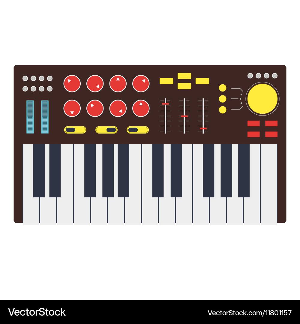 Electronic Keyboard Synth vector image
