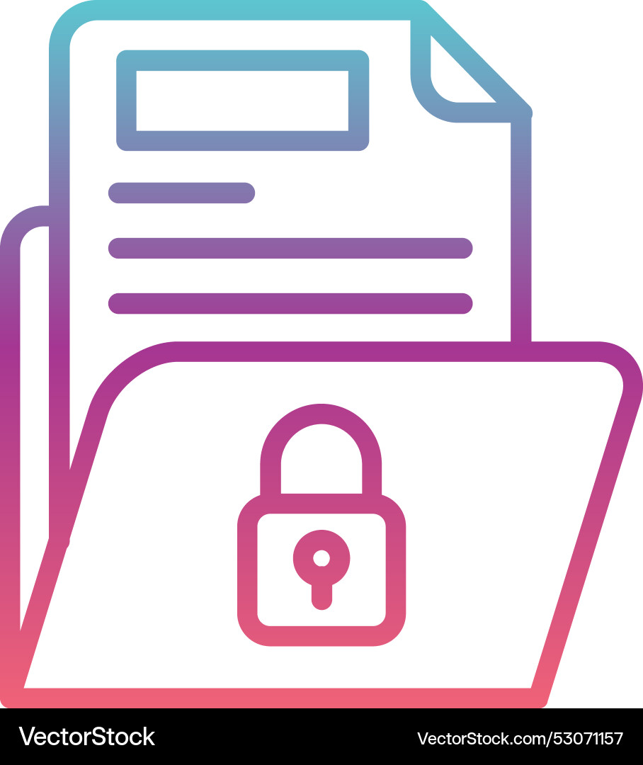 Folder line gradient design Vector Image